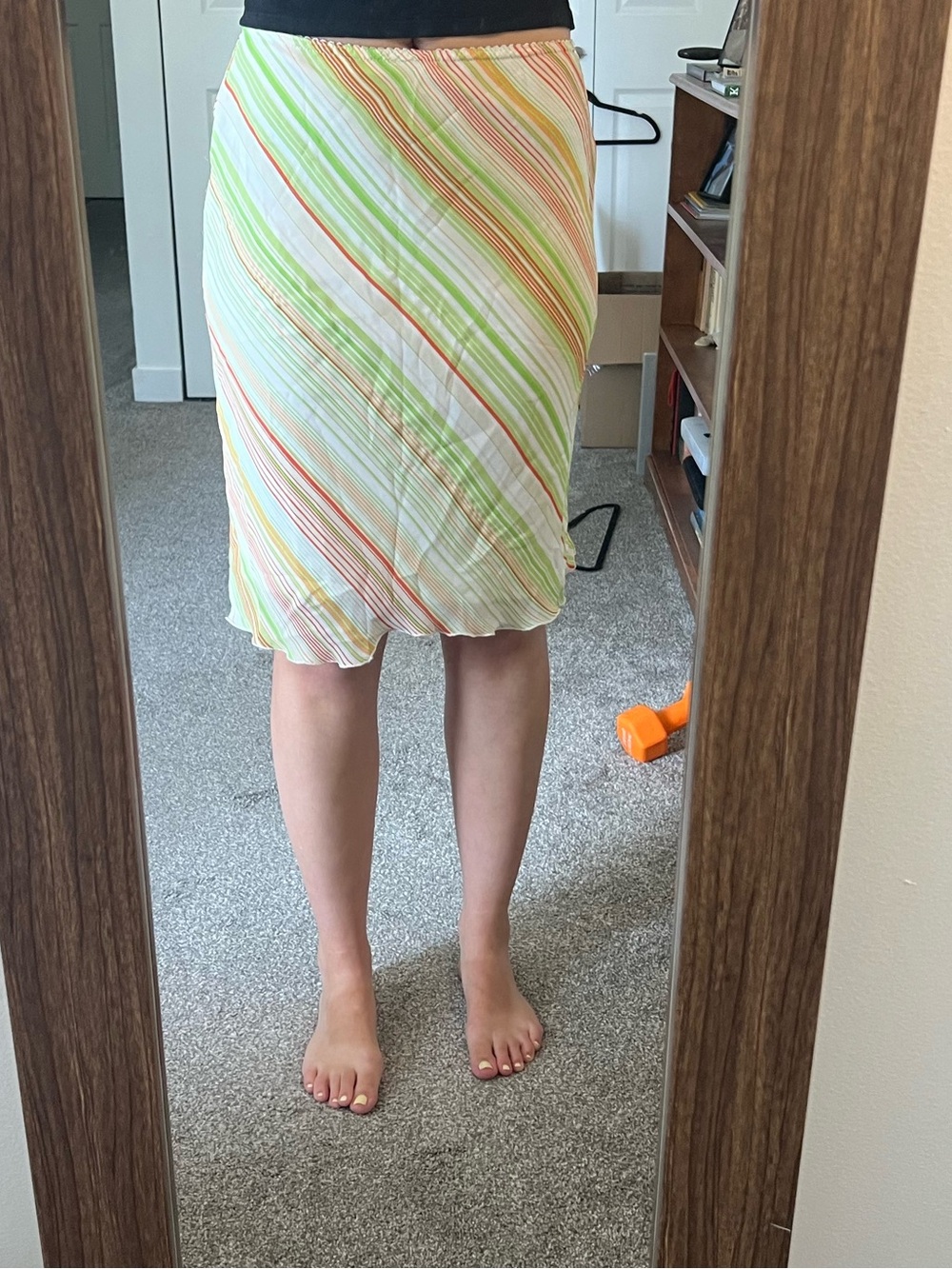 Vintage Jessica Diagonal Pastel stripe skirt